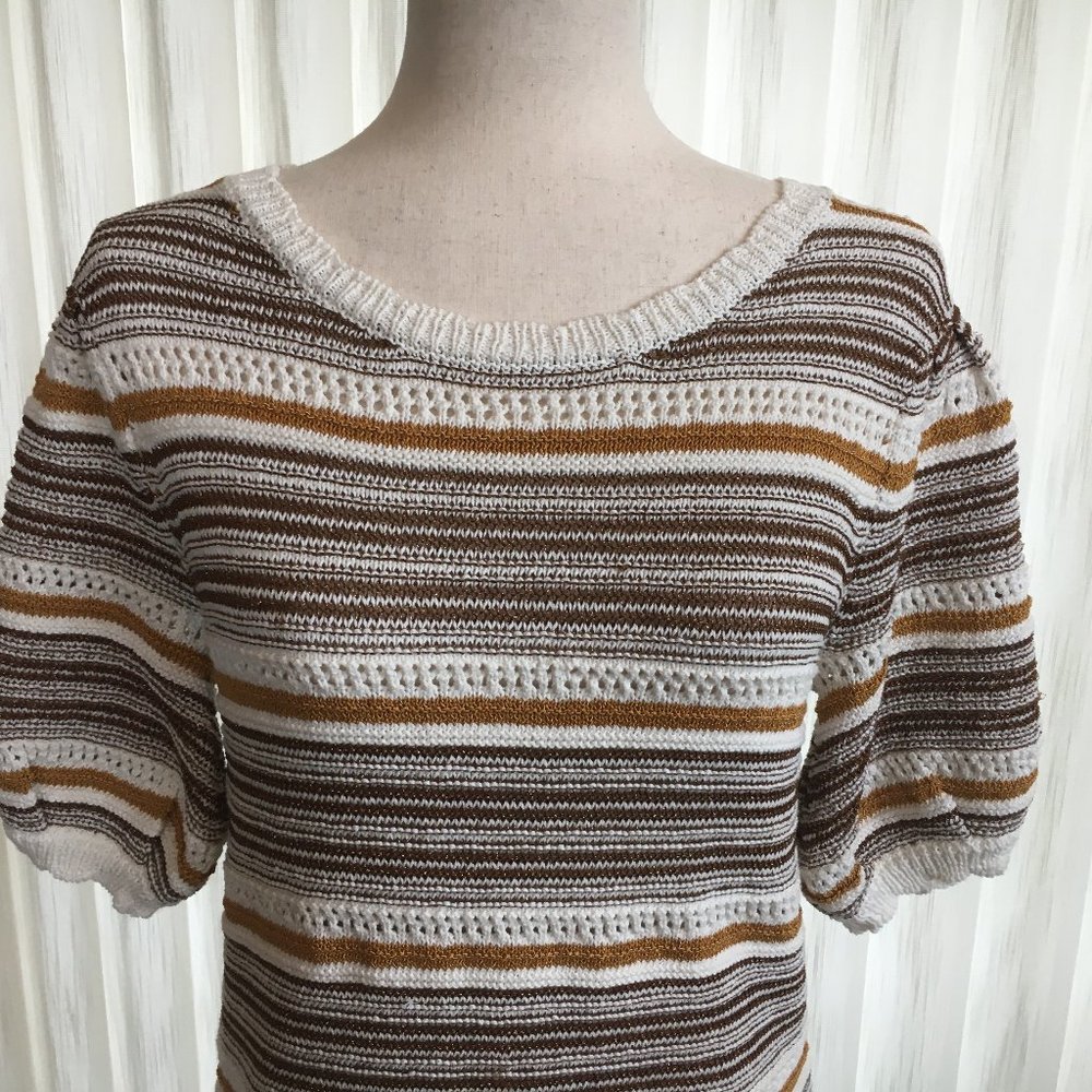 House of Harlow 1960 Crochet Short Sleeve Pullover Size M NWT